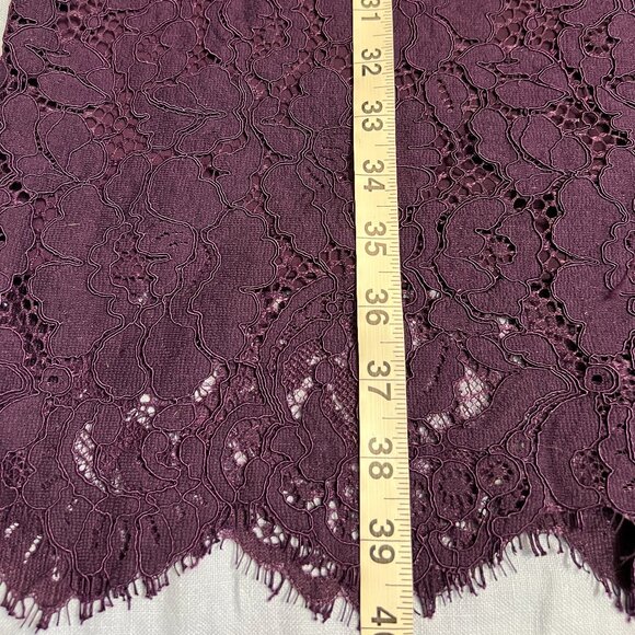 Lauren Ralph Lauren Women's Sheath Dress Lace Purple Size 10 Cap Sleeve V-Neck - Picture 10 of 11